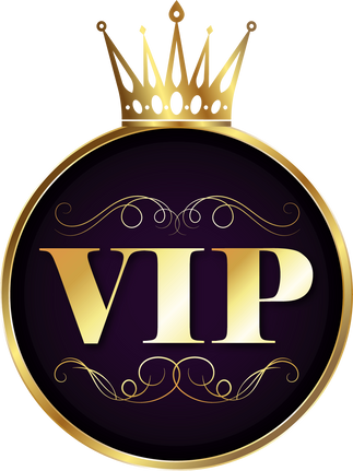 Beautiful vip icon with golden crown